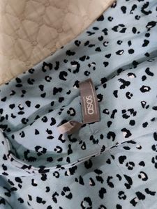 Cute Blue Leopard Print Mini Dress