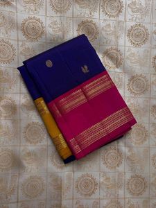 Stunning Royal Blue & Pink Saree