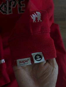 AAPE By A Bathing Ape Red Hoodie