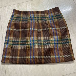 Plaid Mini Skirt with Pockets