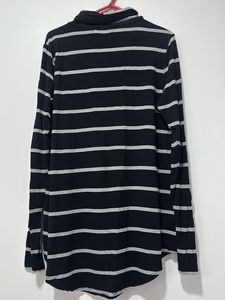 Striped Turtleneck Long Sleeve Top