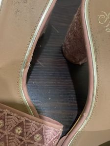 Embroidered Block Heel Slides
