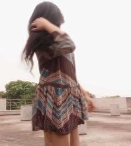 Boho Tiered Print Mini Dress