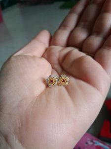 Heart Stud Earrings gold 22crt