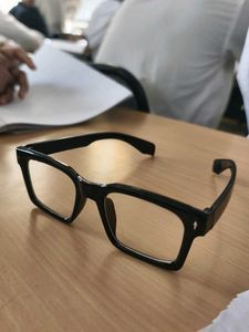 Stylish Black, Clear Frame Glasses