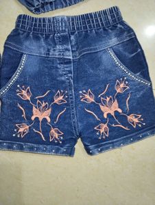 Cute Denim Shorts for Girls (Set of 3)
