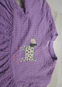 💜Cute Dog Print Purple Dress