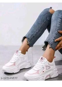 white and pink cute LOVE Sneakers