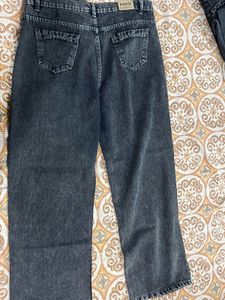 Acid Wash Straight Leg Jeans