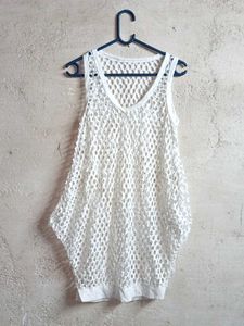 Summer Fashion Mesh Tank Top Vest White