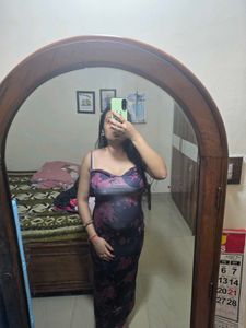 purple color bodycon dress