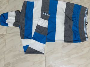 Two Striped Zip-Up Hoodie