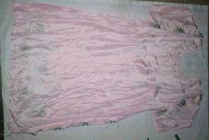 Beautiful Pink Kurta with Peacock Motifs