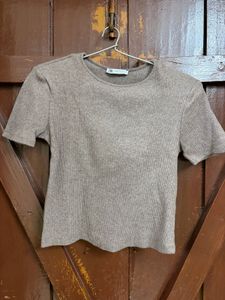 Zara Ribbed Knit Top