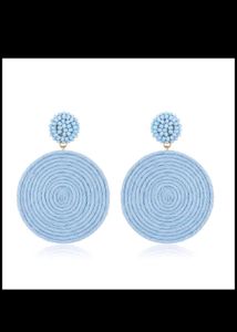 Woven Square Drop Earrings🩵