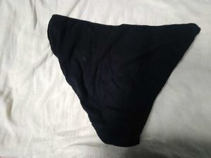 Ribbed Black High-Waisted Panties
