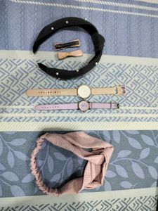 Bundle of 2 Watches &amp; Hair Accessories