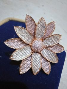 Exquisite Floral zirconia Cocktail Ring