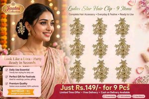 9 piece of Star Hair Clips for navaratri kanjak