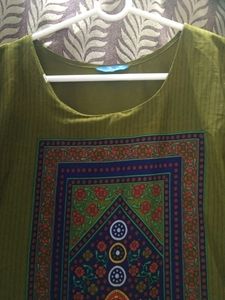 Green A Line Kurta