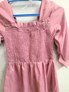 Smocked Square Neck Top