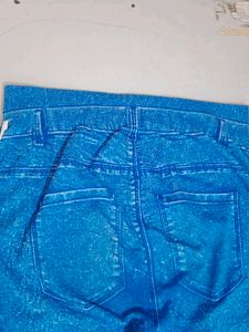 Blue Denim Look Jeggings