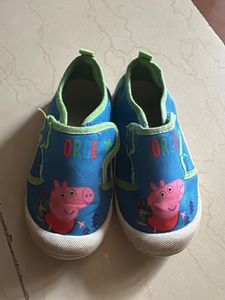 Cute Peppa Pig Blue Slip-On Shoes