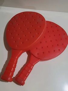 Red Plastic Paddles (Set of 2)