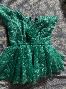Emerald Green Lace Lehenga Choli