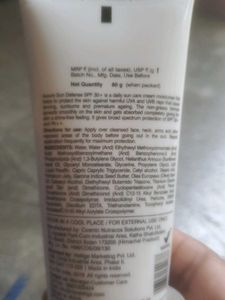 sunscreen 30+ moisturizer
