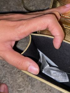 MANGO Gold sling Bag