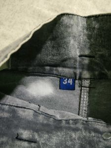 Acid Wash High-Waisted Denim Shorts