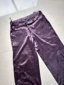 Women's  Purple Cargo Pants