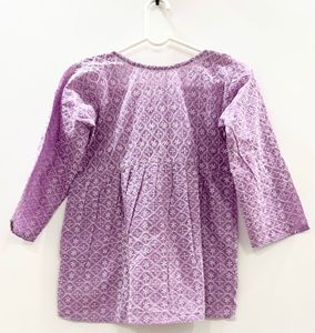Purple Embroidered Top