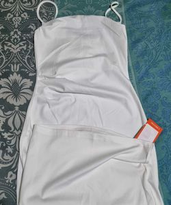 Classy white midi dress