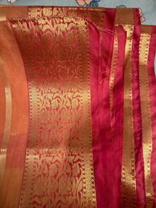 Elegant Peach Saree
