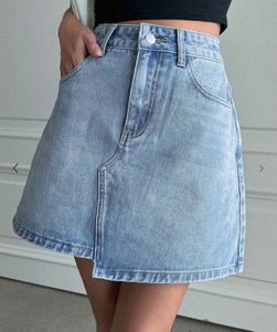 Denim Mini Skirt with Tag