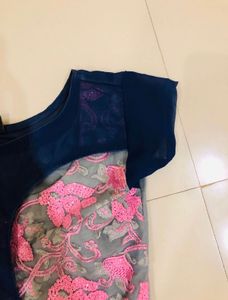 Elegant Navy Blue Ethnic Gown