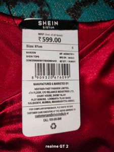 Shein Cute Asymmetrical Neck Tie-Up Extended Sleev