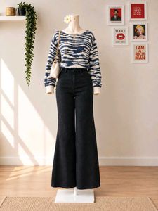 Stylish Striped Cropped Sweater