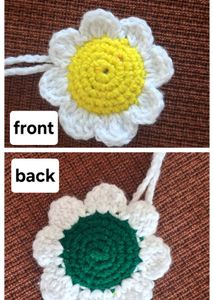 Crochet Daisy bag charms