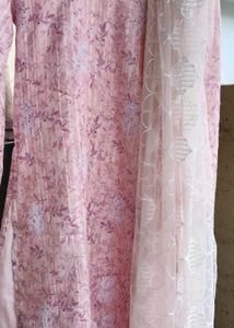 beautiful pink kurta set