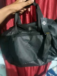 Nivia Black Duffle Gym Bag
