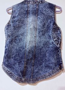 Acid Wash Denim Vest style jacket