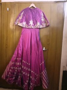 Elegant Embroidered Silk Gown