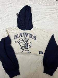 Vintage Hawks Cropped Hoodie