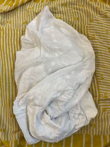 White Embroidered Dupatta hakoba