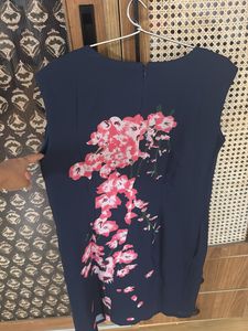 Blue Floral SLEEVELSS Dress
