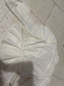 Elegant White Lace Trim Blouse