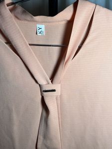NEW Chic Peach Bow Blouse